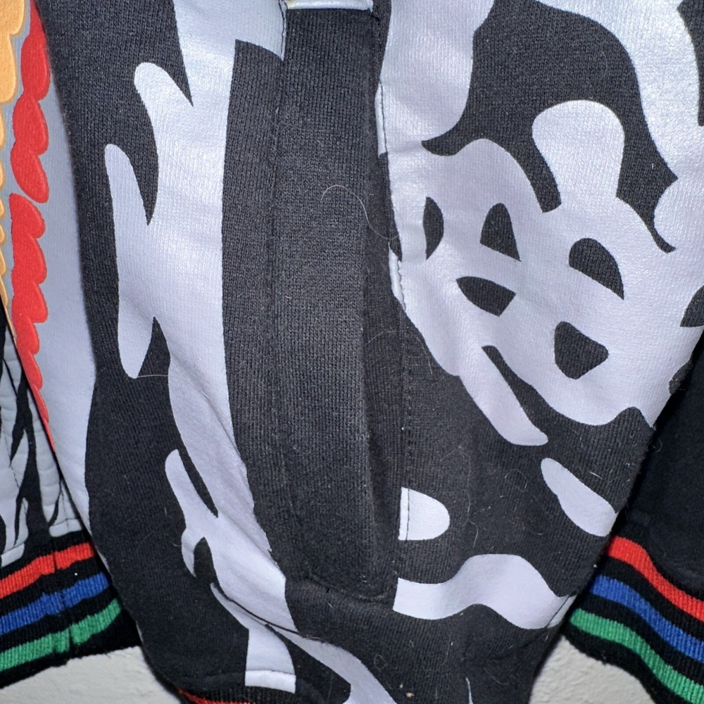 Vintage Exa Unlimited Indian Head Hoodie Black Jacket Coat Y2K Boho Indie - Picture 4 of 10